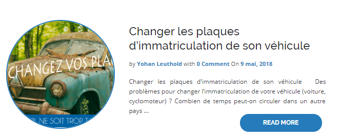 changement plaques immatriculation