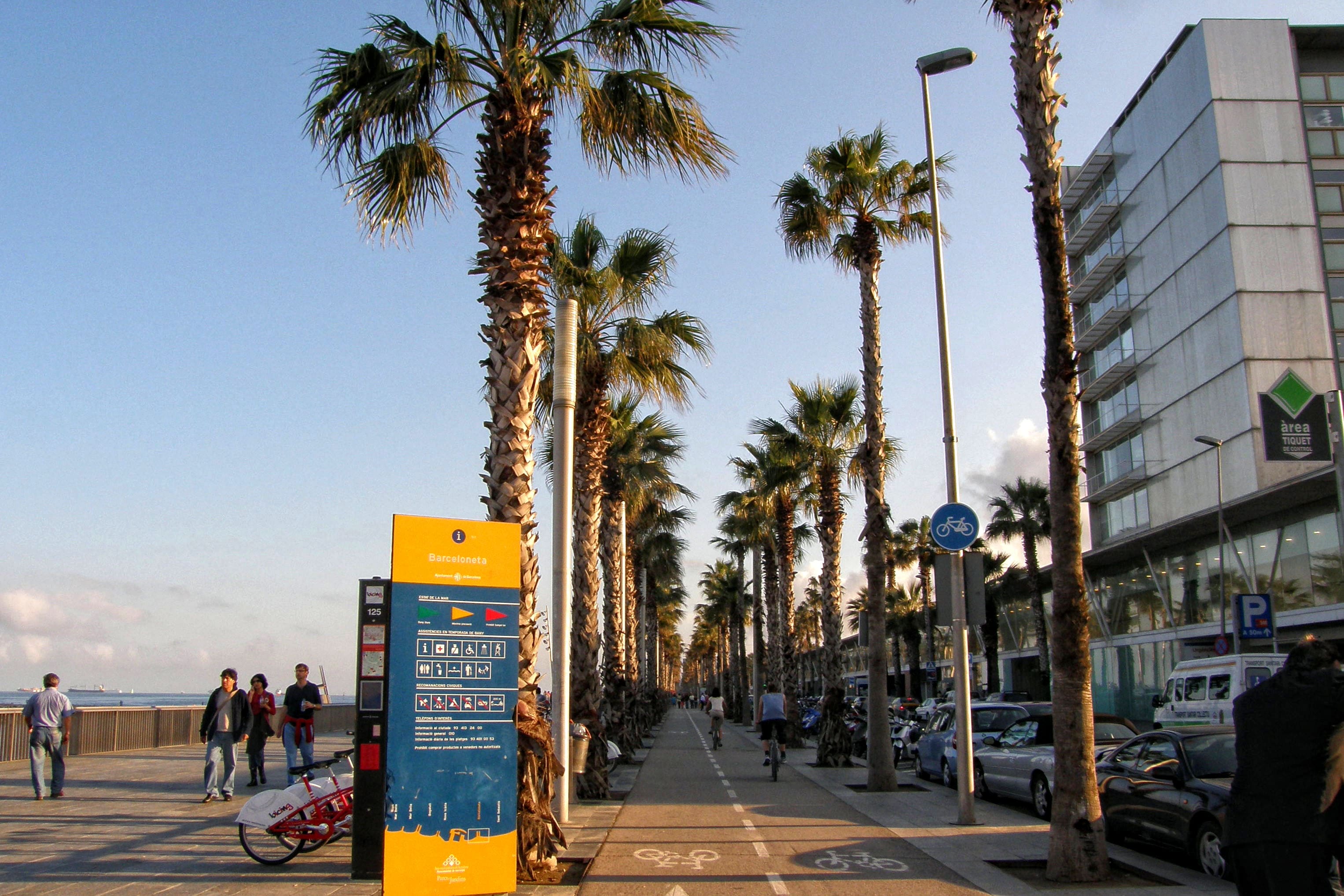 Barcelone à vélo : itinéraire plage