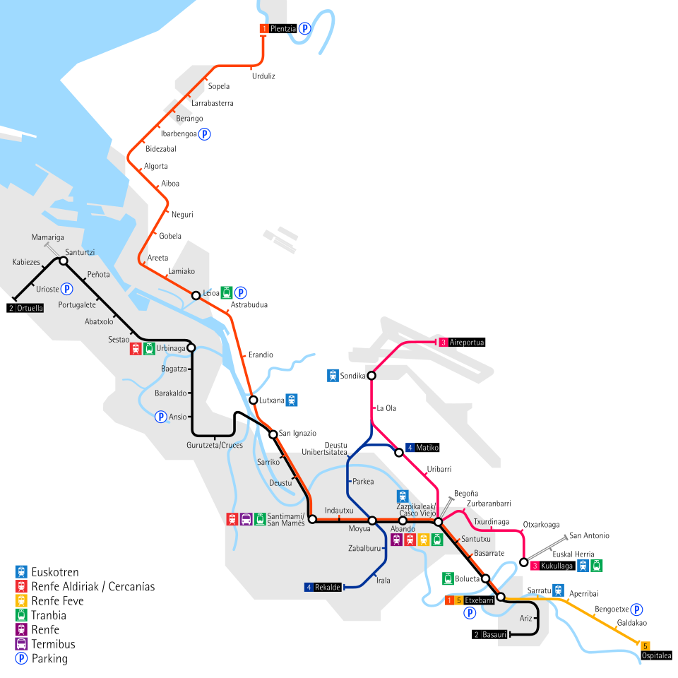Bilbao : les activités incontournables 6 Metro Bilbao future map