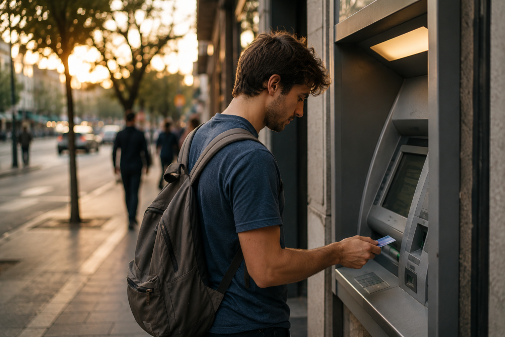 La vie bancaire en Espagne : prélèvements, cartes et différences avec la France 6 Banque en Espagne : retrait d’argent à un distributeur automatique