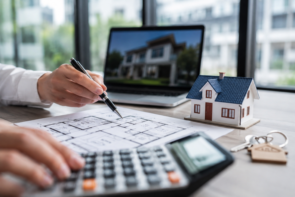 Acheter un bien en Espagne : une personne vérifie ses documents et effectue des calculs avant un achat immobilier